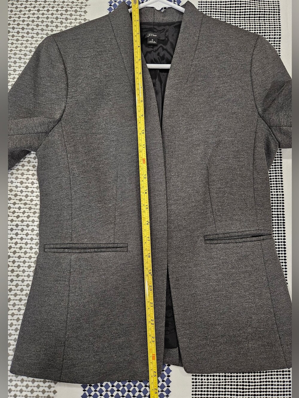 J. Crew Women's Collarless Gray Tailored Blazer - Picture 8 of 8